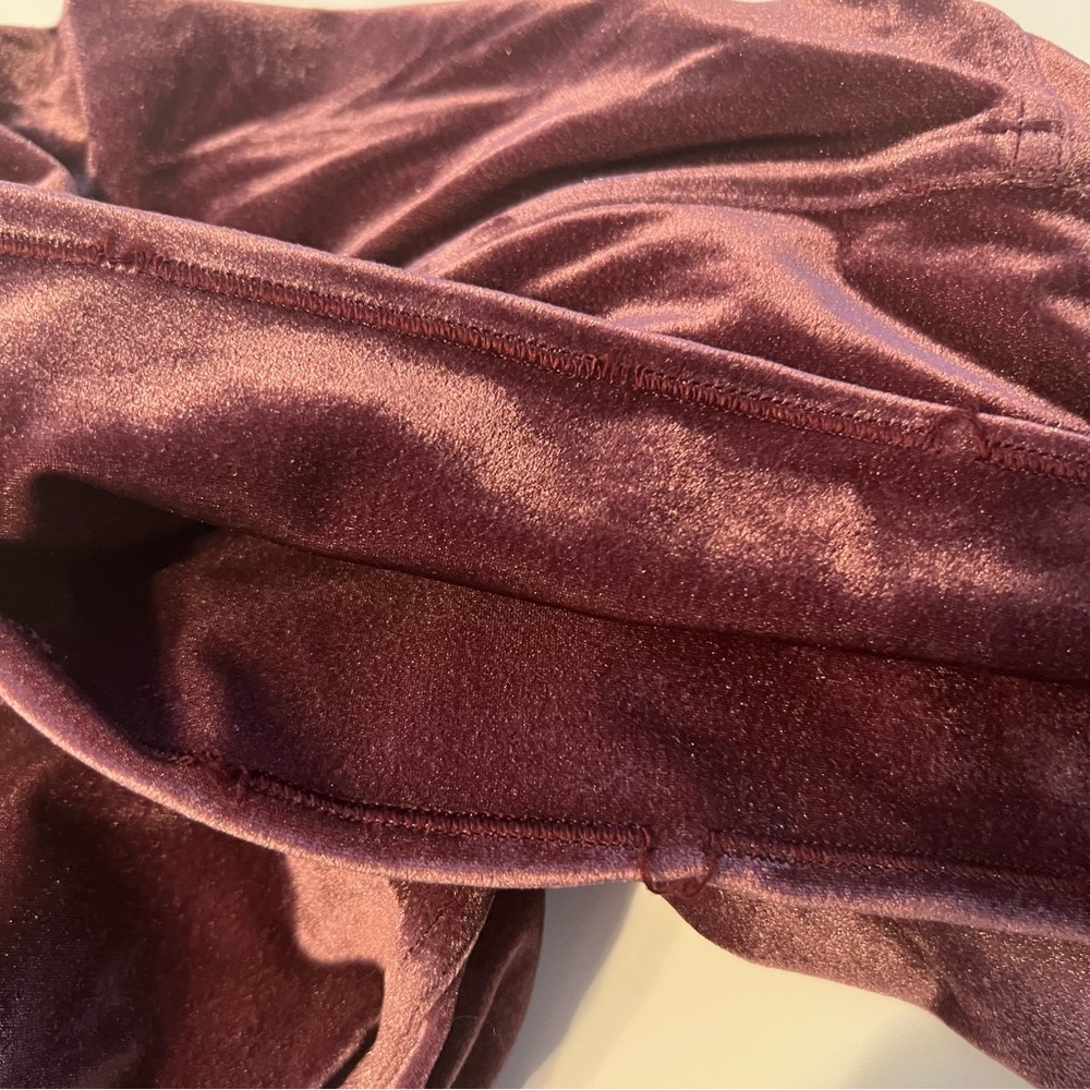 Lululemon Wunder Under High Rise Pink Velvet Leggings Womens Size 12 - Picture 10 of 13